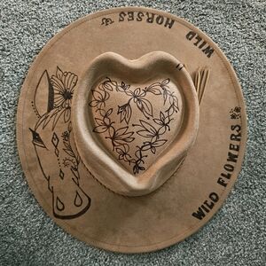 Wild Flowers Tan Cowboy Hat